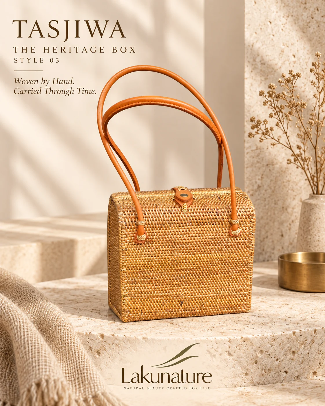 Heritage Classic Box, tas rotan anyaman tangan LakuNature 2