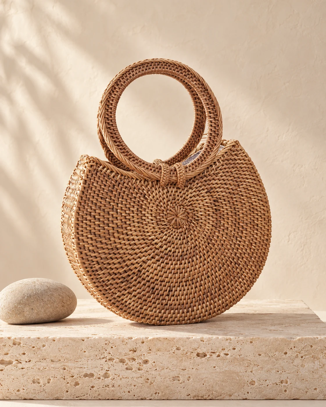 Moon Ring, tas rotan anyaman tangan LakuNature