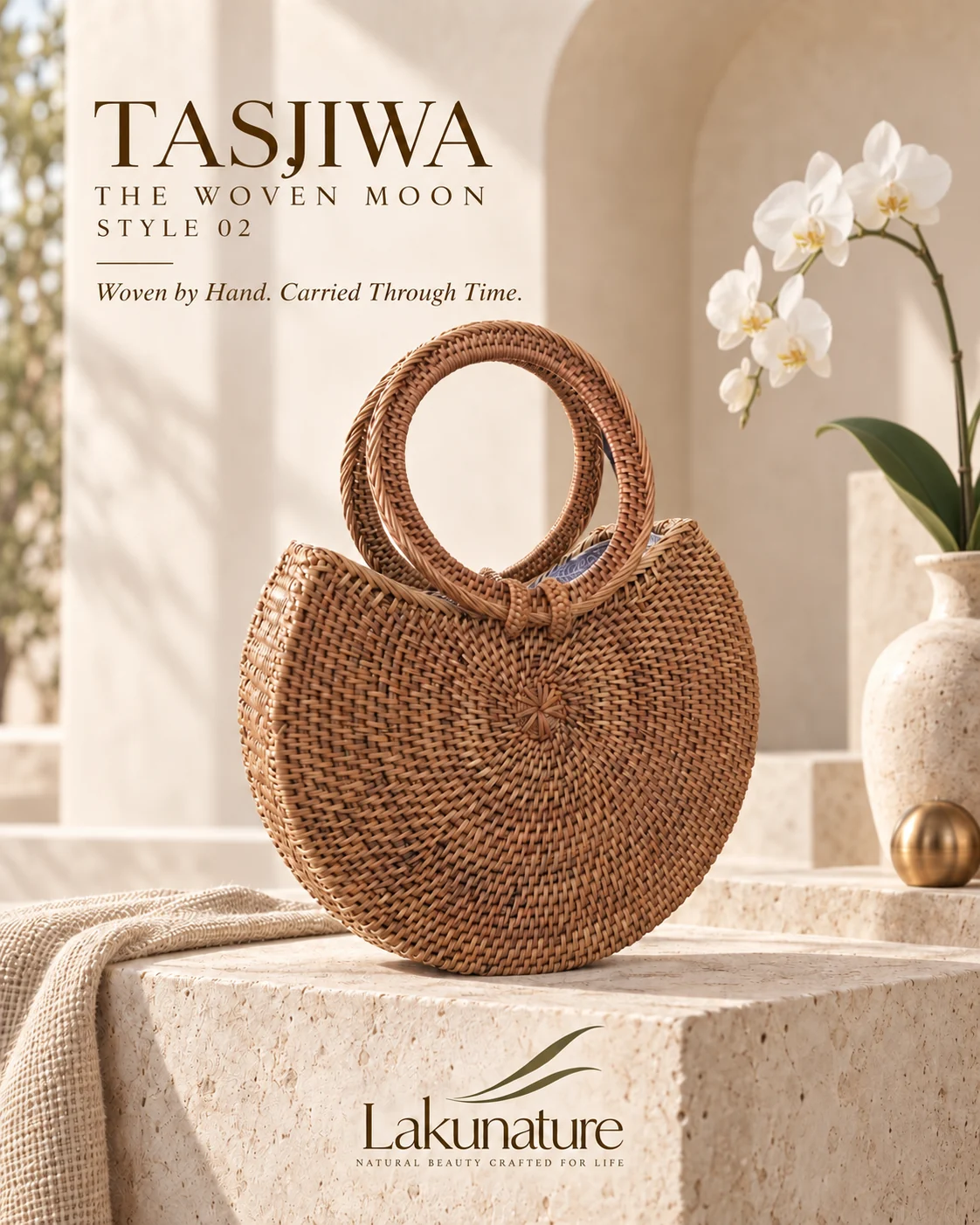 Moon Ring, tas rotan anyaman tangan LakuNature 2
