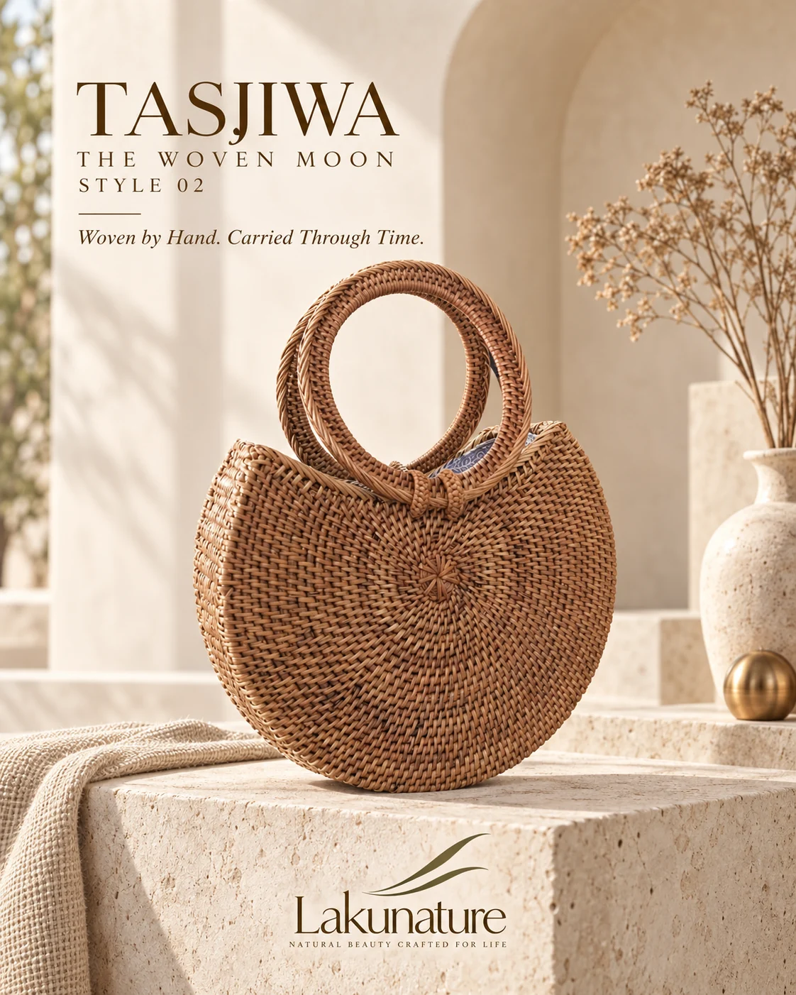 Moon Ring, tas rotan anyaman tangan LakuNature 3